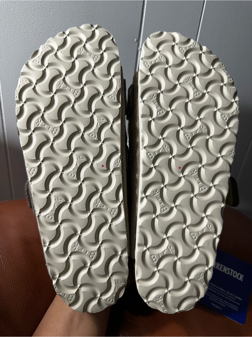 Birkenstock Women's Double Strap Sandals in Beige Taupe - Picture 9 of 9